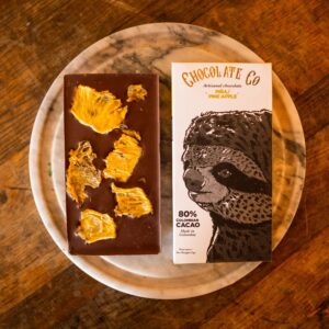80% Cacao Pineapple Chocolate Bar