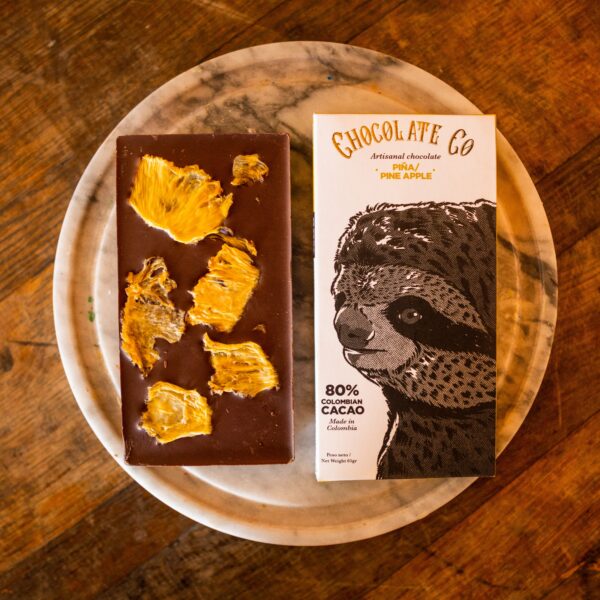 80% Cacao Pineapple Chocolate Bar
