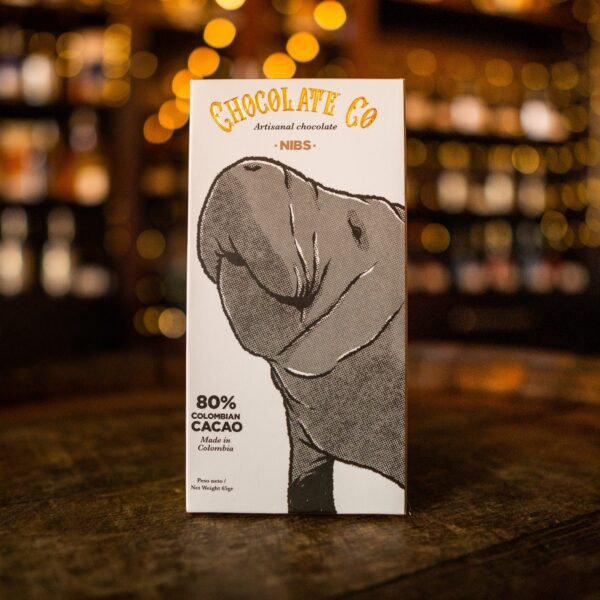 80% Cacao NIBS Chocolate Bar
