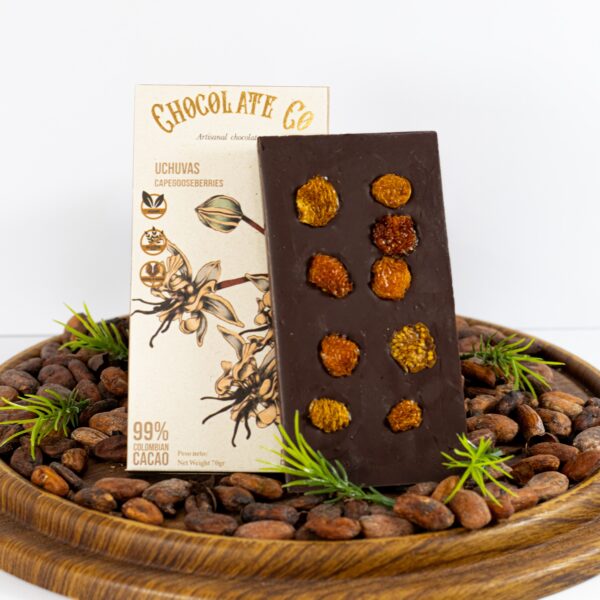 99% Cacao Capegooseberries Chocolate Bar - Image 2